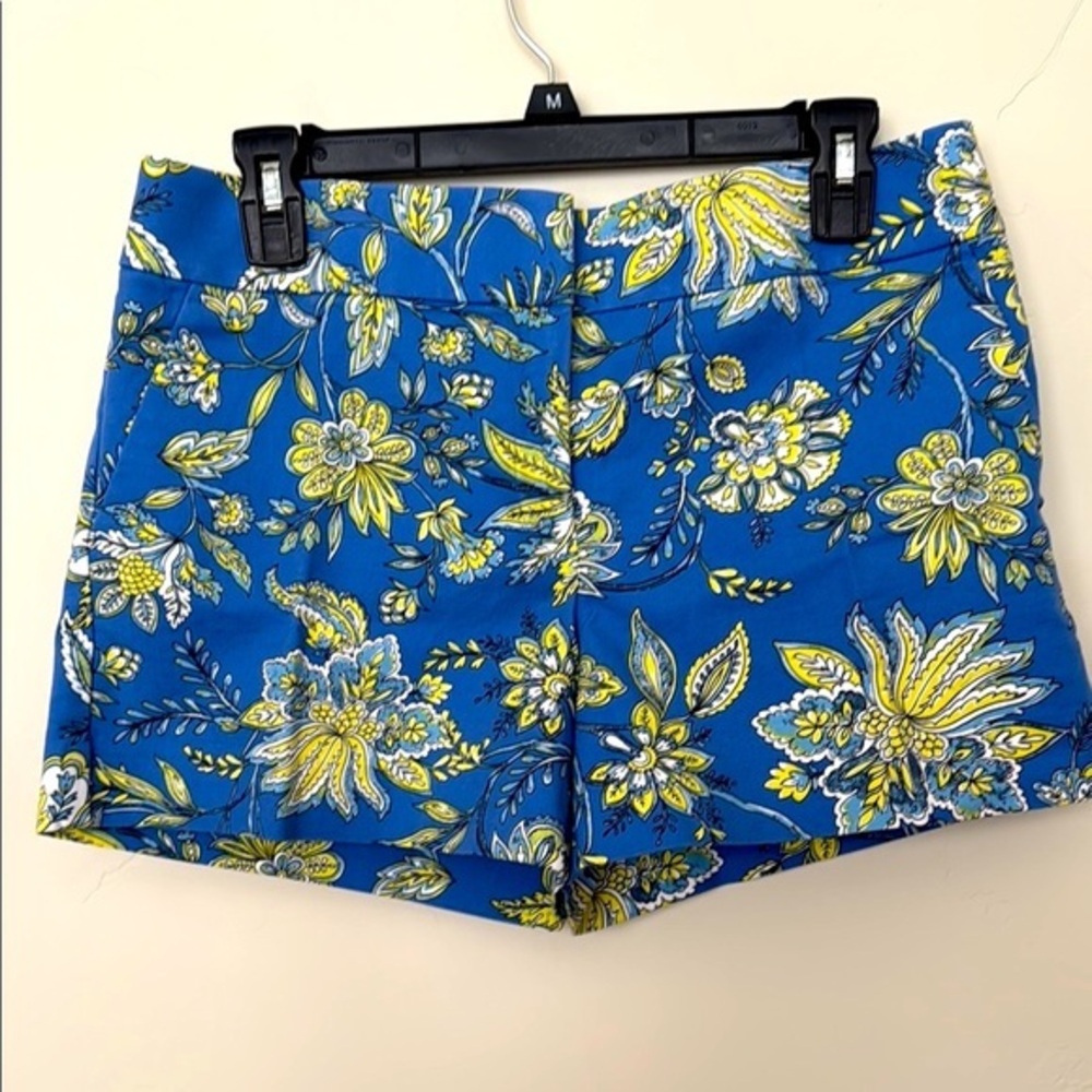 Loft Floral Blue and Yellow  Riviera Shorts. Sz 6